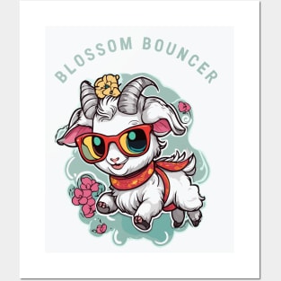 little baby goat blossum bouncer Posters and Art